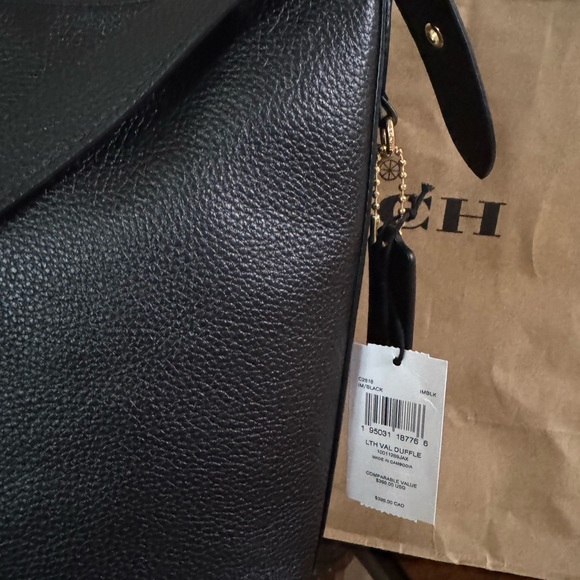 Coach Black Leather Women's Bag - Picture 4 of 8